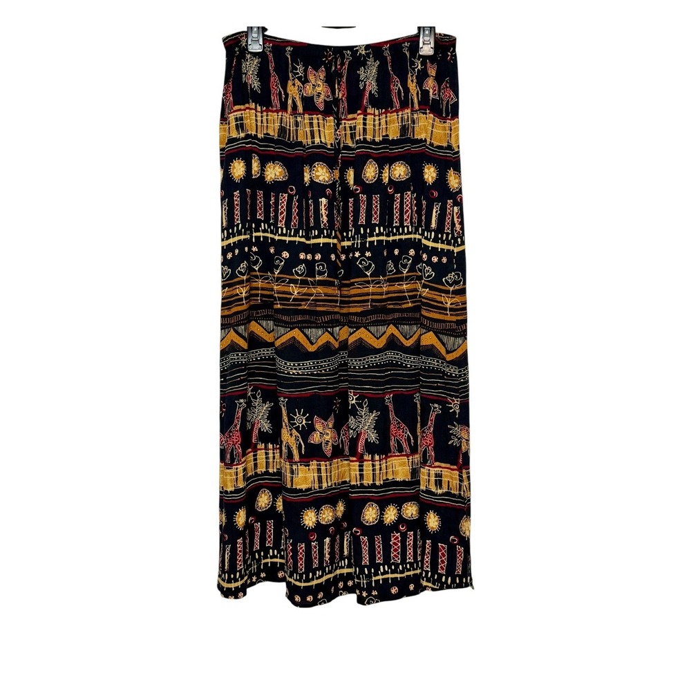 Vintage Dress Barn Boho Ethnic Festival Maxi Skirt Womens Size 14/16 Art To Wear